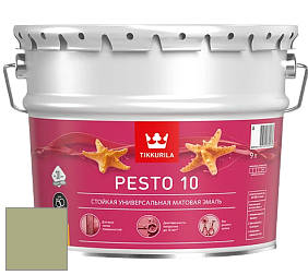 Краска Tikkurila Euro Pesto 10 эмаль цвет S386 Листва