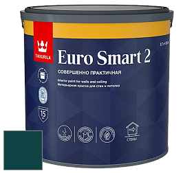 Краска Tikkurila Euro Smart 2 краска для стен и потолков цвет RAL 6004 
