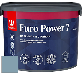 Краска Tikkurila Euro Power 7 краска для стен и потолков цвет NCS S 3020-B 