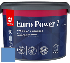 Краска Tikkurila Euro Power 7 краска для стен и потолков цвет NCS S 2050-R80B 