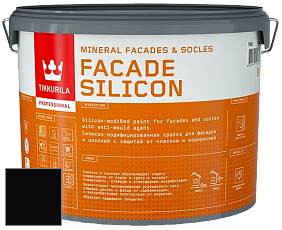 Краска Tikkurila Facade Silicon краска фасадная цвет RAL 9005 