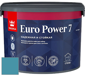 Краска Tikkurila Euro Power 7 краска для стен и потолков цвет NCS S 3040-B10G 