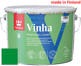 Краска Tikkurila Vinha кроющий антисептик для деревянных фасадов цвет RAL 6037 