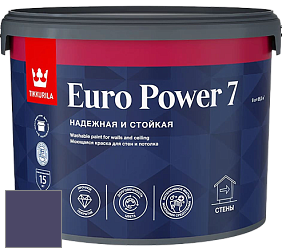 Краска Tikkurila Euro Power 7 краска для стен и потолков цвет NCS S 6030-R60B 