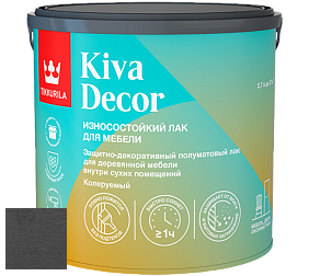 Краска Tikkurila Kiva Decor Лак для мебели цвет 3436 Гром