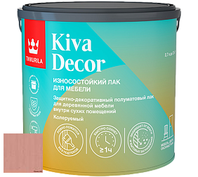 Краска Tikkurila Kiva Decor Лак для мебели цвет 3468 Роза