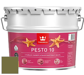 Краска Tikkurila Euro Pesto 10 эмаль цвет NCS S 5040-G60Y 