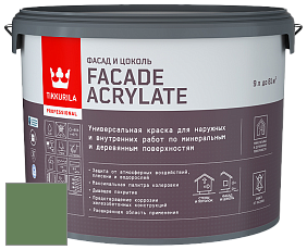 Краска Tikkurila Facade Acrylate краска внутренних и наружных работ цвет RAL 6011 