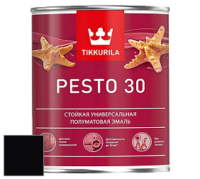 Краска Tikkurila Euro Pesto 30 эмаль цвет RAL 9005 