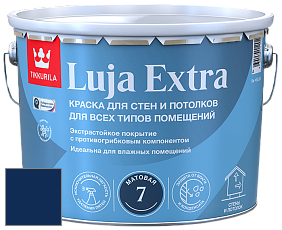 Краска Tikkurila Luja Extra 7 матовая краска для влажных помещений цвет RAL 5026 