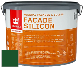 Краска Tikkurila Facade Silicon краска фасадная цвет RAL 6035 