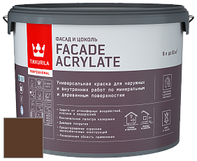 Краска Tikkurila Facade Acrylate краска внутренних и наружных работ цвет RAL 8011 