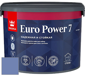 Краска Tikkurila Euro Power 7 краска для стен и потолков цвет NCS S 3040-R70B 