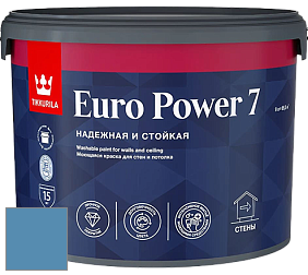 Краска Tikkurila Euro Power 7 краска для стен и потолков цвет NCS S 3040-R90B 