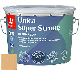 Краска Tikkurila Unica Super Strong (полуматовый) лак яхтный цвет 3469 Солома