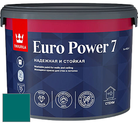Краска Tikkurila Euro Power 7 краска для стен и потолков цвет NCS S 4550-B40G 