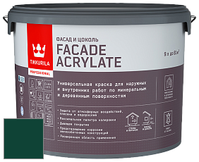 Краска Tikkurila Facade Acrylate краска внутренних и наружных работ цвет RAL 6005 