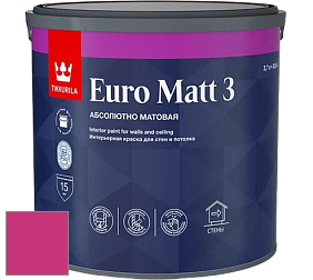 Краска Tikkurila Euro Matt 3 краска для стен и потолков цвет RAL 4010 