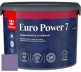 Краска Tikkurila Euro Power 7 краска для стен и потолков цвет RAL 4011 