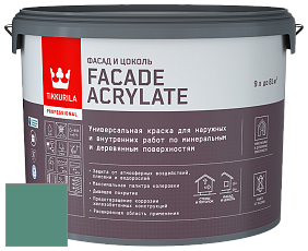 Краска Tikkurila Facade Acrylate краска внутренних и наружных работ цвет S373 Босфор