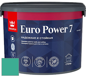 Краска Tikkurila Euro Power 7 краска для стен и потолков цвет NCS S 2050-B80G 