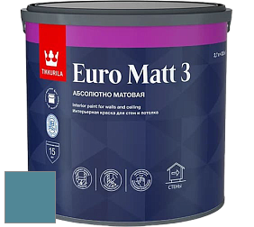 Краска Tikkurila Euro Matt 3 краска для стен и потолков цвет NCS S 4030-B10G 