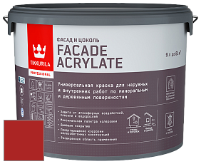 Краска Tikkurila Facade Acrylate краска внутренних и наружных работ цвет RAL 3000 
