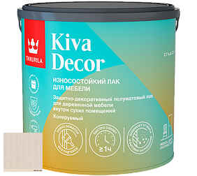 Краска Tikkurila Kiva Decor Лак для мебели цвет 3466 Ваниль