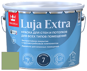 Краска Tikkurila Luja Extra 7 матовая краска для влажных помещений цвет K384 Поляна