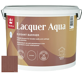 Краска Tikkurila Lacquer Aqua (матовый) лак интерьерный цвет 3451 Махагони