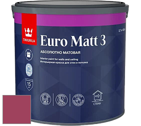 Краска Tikkurila Euro Matt 3 краска для стен и потолков цвет M336 Гибискус