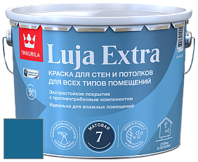 Краска Tikkurila Luja Extra 7 матовая краска для влажных помещений цвет NCS S 4050-R90B 